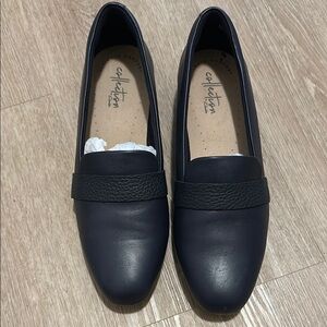 Clarks Blue and Tan Flats Classic Loafers